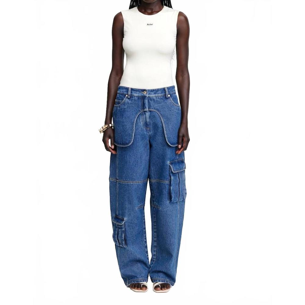 NEW ACLER mountfield cargo jeans in pacific wash